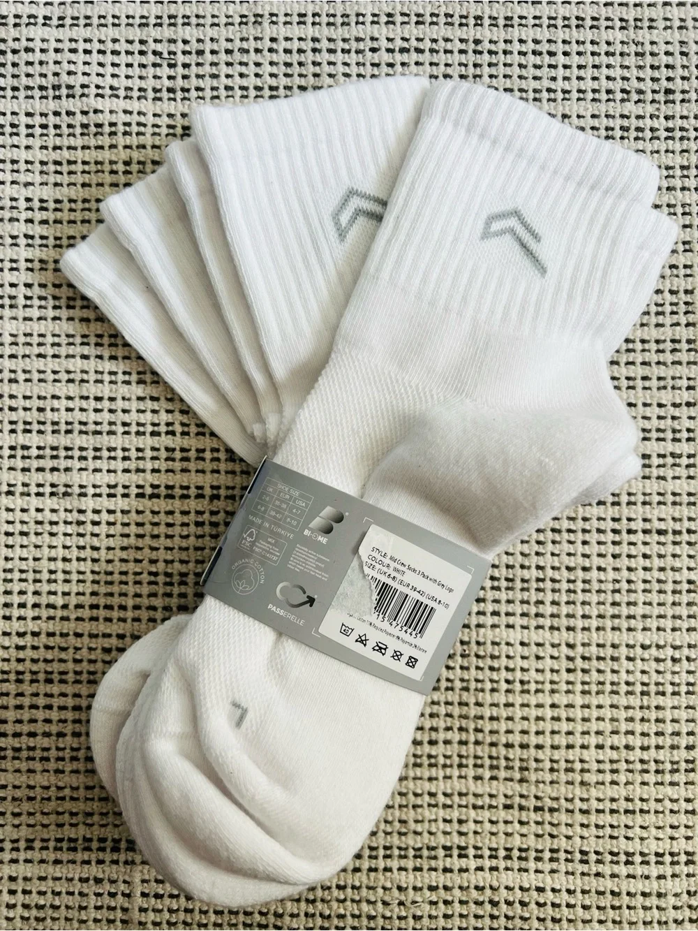 Oner Active CREW SOCKS 3 PACK WITH GRAY LOGO - Picture 2 of 2